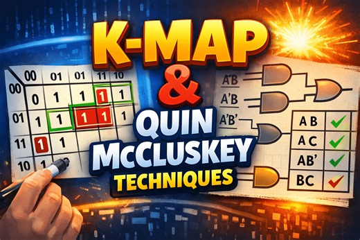 K-MAP And Quin McCluskey Techniques Explained