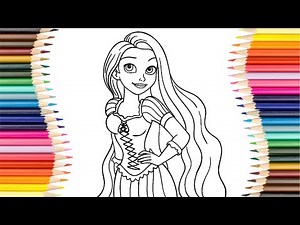Rapunzel Disney Princess Tangled Coloring Pages