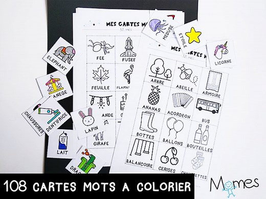 Les cartes mots - imagier maternelle