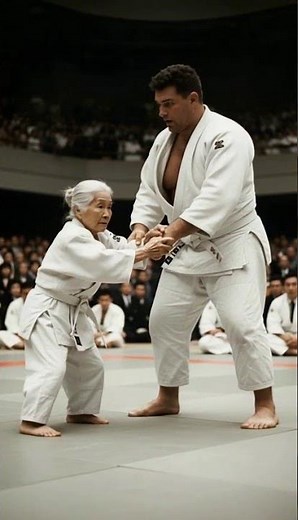 100-Year-Old Judo Grandma Throws Giant Opponent (1950s Match)