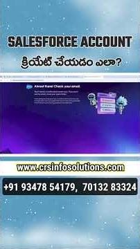 How to Create a Salesforce Developer Account in Telugu