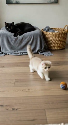 The cutest little kitten ever playful and curious #cute #kittens #pets