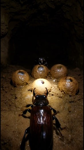 How Dung Beetles Raise Their Babies Underground #animallife #insects #shorts