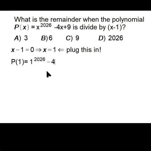 The Polynomial trick 99% of students forget