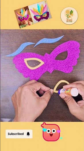 How to Make a DIY Party Eye Mask! 🎭 Easy Paper Craft #shorts #artandcraft #craftideas