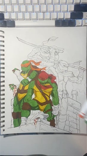 Tmnt drawing part 1 #tmnt #art #drawing #teenagemutantninjaturtles #fyp