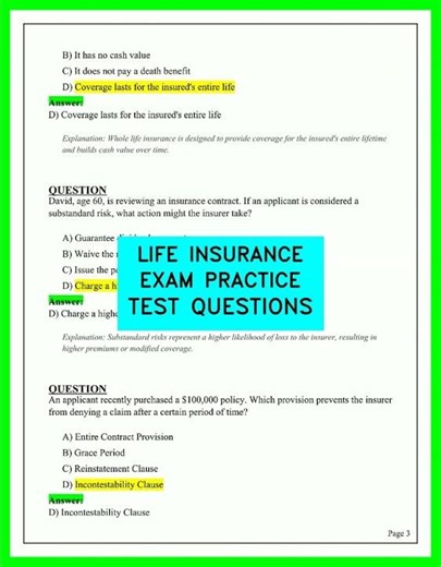 2026 Life Insurance Exam Practice Questions Top Rated Guide For State Licensing Success