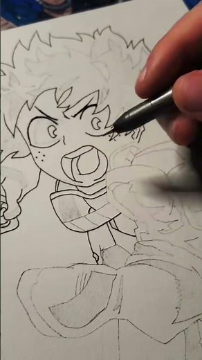 drawing Izuku Midoria #anime #mha #drawing #fypシ