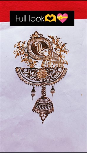 simple and beautiful jhumka style elephant mehndi designs for bridal mehndi try it👈🫶elephant design💝