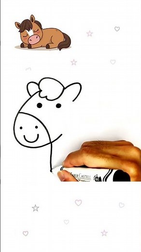 Horse Drawing Super Easy 🐴