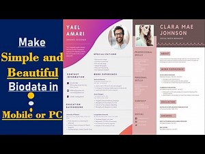 how to make biodata for marriage in mobile or laptop or PC|| biodata in ms word for job
