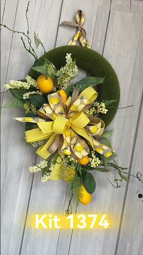 DIY Summer Sunshine Lemon Moss Wreath Kit 🍋✨ | Professional Wreath Tutorial