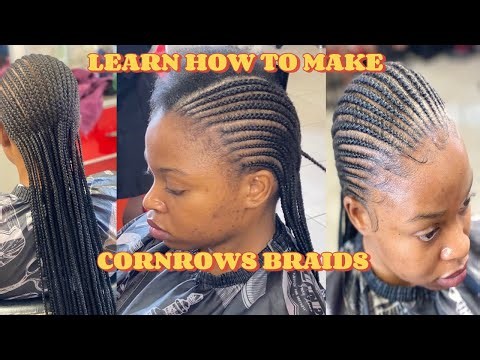 LET ME TEACH YOU HOW TO MAKE CORNROWS | straight back cornrow braids