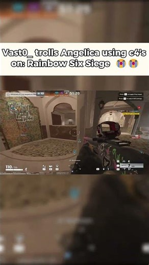 Trolling Angelica was so funny lol, her reaction is priceless #clips #funny #fail #r6siege #r6 #r6s