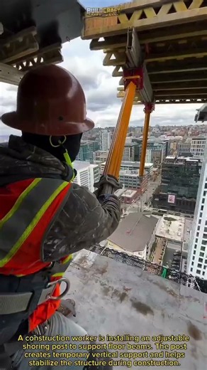 How This Adjustable Shoring Post Supports Heavy Concrete Loads! #Construction #Engineering #Shorts!