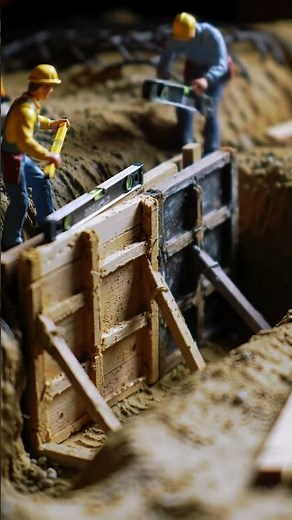 Tiny Builders in Action! 🚧 Miniature Construction Site Diorama