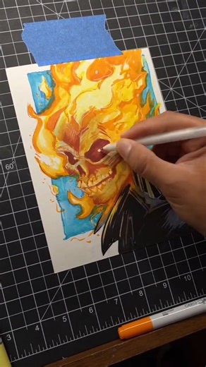 Jonathan Paez on Instagram: "Throwback to this Ghost Rider piece 🔥💀 My first time drawing him and it was definitely a challenge, but I had a lot of fun with it. Can’t wait to do another one! All my original artwork is for sale — DM me if interested 🙏🎨 #GhostRiderArt #MarvelFanArt #ComicArtist #OriginalArtForSale"