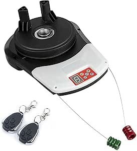 Roll Up Garage Door Opener with Remote, Electric Roll Up Door 164ft 800n Lift Force Rolling Door Motor Automatic Roll Up Door Opener Kit Roll Type Garage Door Openers