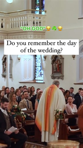 572K views · 5K reactions | This hilarious video of an Irish priest surprising the father of the bride with an interview on the day of his daughter's wedding has gone viral online ☘藍 Safe to say, the father was not expecting it, given his "Oh, God" reaction. Credit: bandgweddings on Instagram | Irish Star US | Facebook
