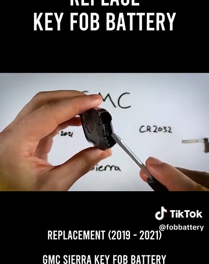GMC Sierra Key Fob Battery Replacement (2019 - 2021) #auto #howto #battery #carfob #keyfob #gmc #sierra #diyrepair #keybattery #autofix