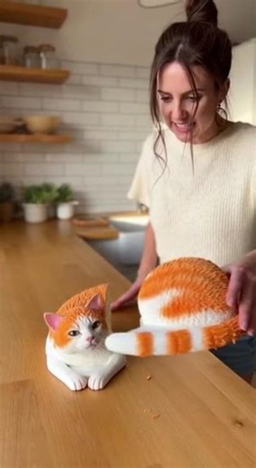 My Cat Thought I Was Cutting a REAL Cat! 😱🍰 (Hyper-Realistic Cake Prank)