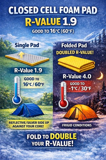 Closed cell foam pads or CCF Pads are a popular item for hikers, however they will@Often not be enough for colder weather ground camping #davecanterbury #camping #hiking #camphacks #tutorial