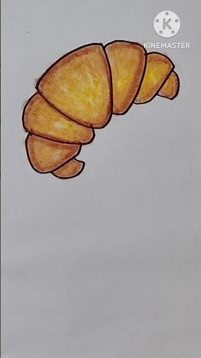 how to draw a croissant #drawing #easydrawing