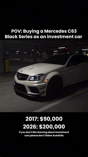 Buying a Mercedes C63 Black Series as an investment car