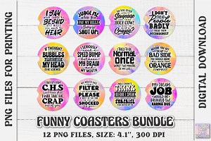 Funny Coasters Png, Sarcastic Sayings Png, Car Coaster Png, Sublimation Coaster, Coaster Png Designs, Snarky Quotes Png, Humor Sublimation - Etsy