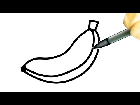 Banana Drawing and Coloring | How to Draw and Color a Banana 🍌 | Easy Banana Drawing for Kids
