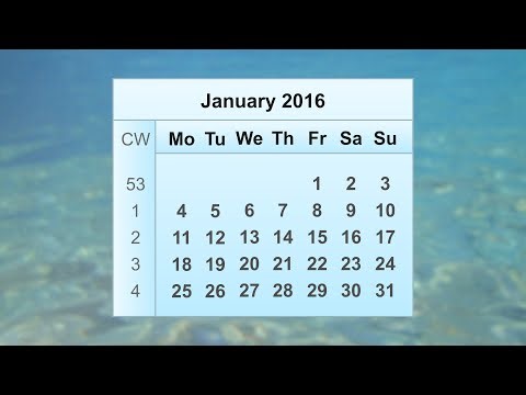 January 2016 Calendar