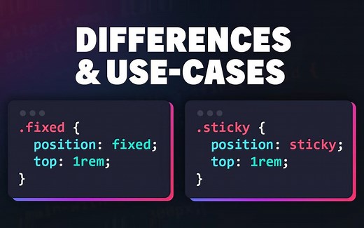 position: sticky和fixed的区别