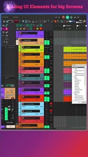 REAPER tip for Big displays!