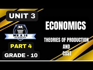 ECONOMICS GRADE 10 UNIT 3 PART 4/ TECHNOLOGY CHANGE, PRODUCTION CURVES | SHORT-RUN & LONG-RUN COSTS
