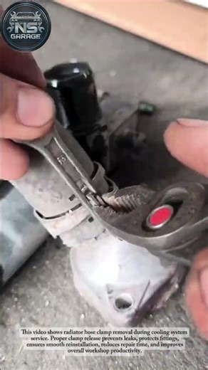 Radiator Hose Clamp Removal & Cooling System Service | Quick Repair Guide#mechanic #shorts