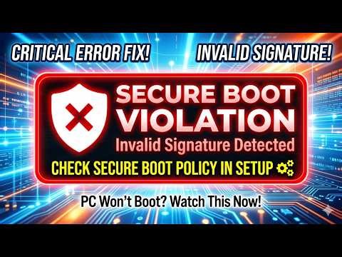 Fix Secure Boot Violation Error in Windows 11