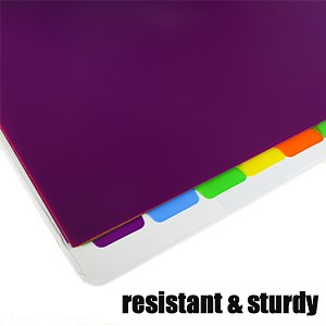 Binder Dividers for 3 Ring Binder, 8 Tab Set, Durable Plastic Dividers with Tabs for Letter Size, Colorful Notebook Dividers for for Office, School