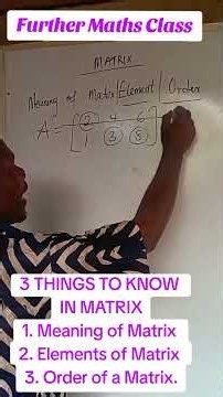 Introduction to Matrices | Meaning of Matrix, Elements, Rows, Columns & Order