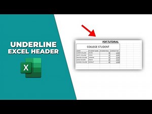 How to add underline in excel header