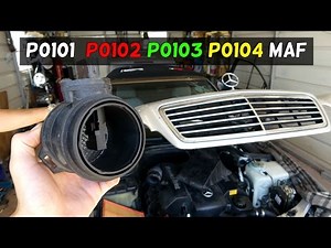 MERCEDES W208 W202 MAF SENSOR REPLACEENT P0101 P0102 P0103 P0104
