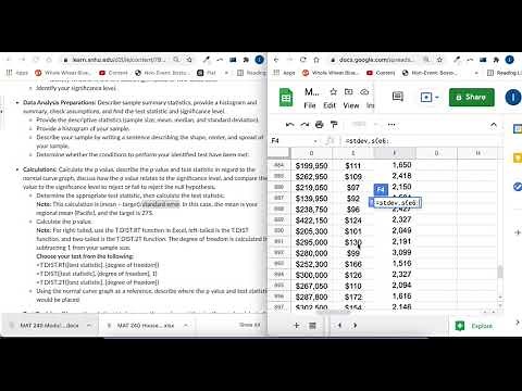 MAT 240 Module 5 Assignment Instructions