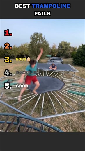 Ranking These Trampoline Moments #trampoline #fail #trending