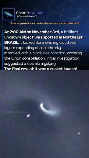 Unknown Spiral Object Seen by the Naked Eye in Brazil 🤯 #shorts #cosmicgalaxies