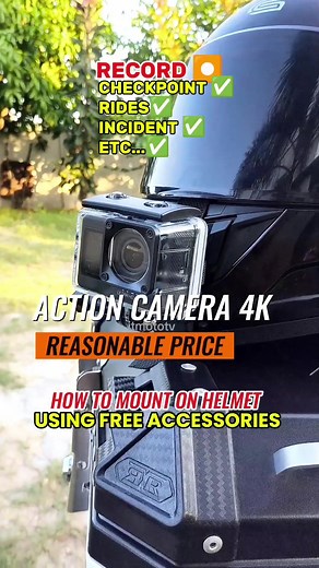 Action Camera 4k Sports Camera: How to Install Mount on Helmet