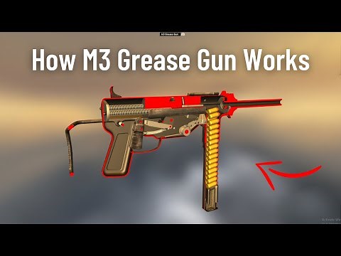 How M3 Grease Gun Works. Animation Of Operation Of M3 submachine gun