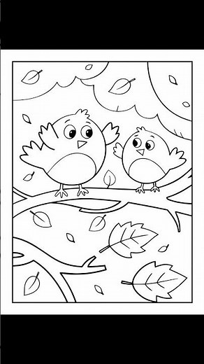 Autumn Birds Coloring Pages for Kids – Fun Fall Activities – Creative Fall Fun