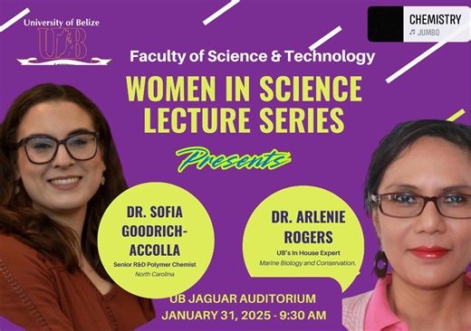 2.6K views · 21 reactions | Coming Up! Our first Women In Science Lecture Series! January 31, 2025 9:30 AM - 11:00 AM Catch us every month on last Friday starting today! Meeting link: https://teams.live.com/meet/9341218862364?p=TLjakjTJA4xdlhvpDz | University of Belize | Facebook