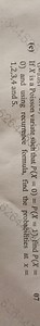 (c) If X is a Poisson variate such that P ( X = 0 ) = P ( X = 1... | Filo