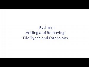 How to add or remove File type and extension in pycharm.