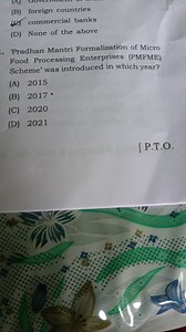 Pradhan Mantri Formalization of Micro Food Processing Enterpris... | Filo